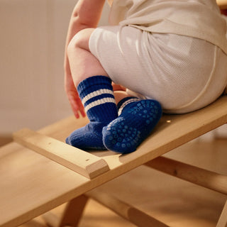 Non-slip Sports Socks Organic Cotton (True Blue) Unisex - Socks GoBabyGo - Kuwait - Saudi Arabia