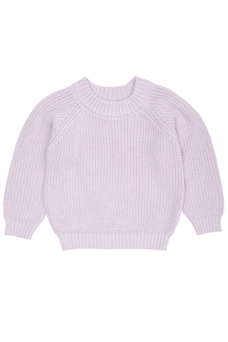 Knitted Classic Rib Blouse (Lavender) Purple Girls - Sweater Copenhagen Colors - Kuwait - Saudi Arabia