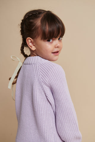 Knitted Classic Rib Blouse (Lavender) Girls - Sweater Copenhagen Colors - Kuwait - Saudi Arabia