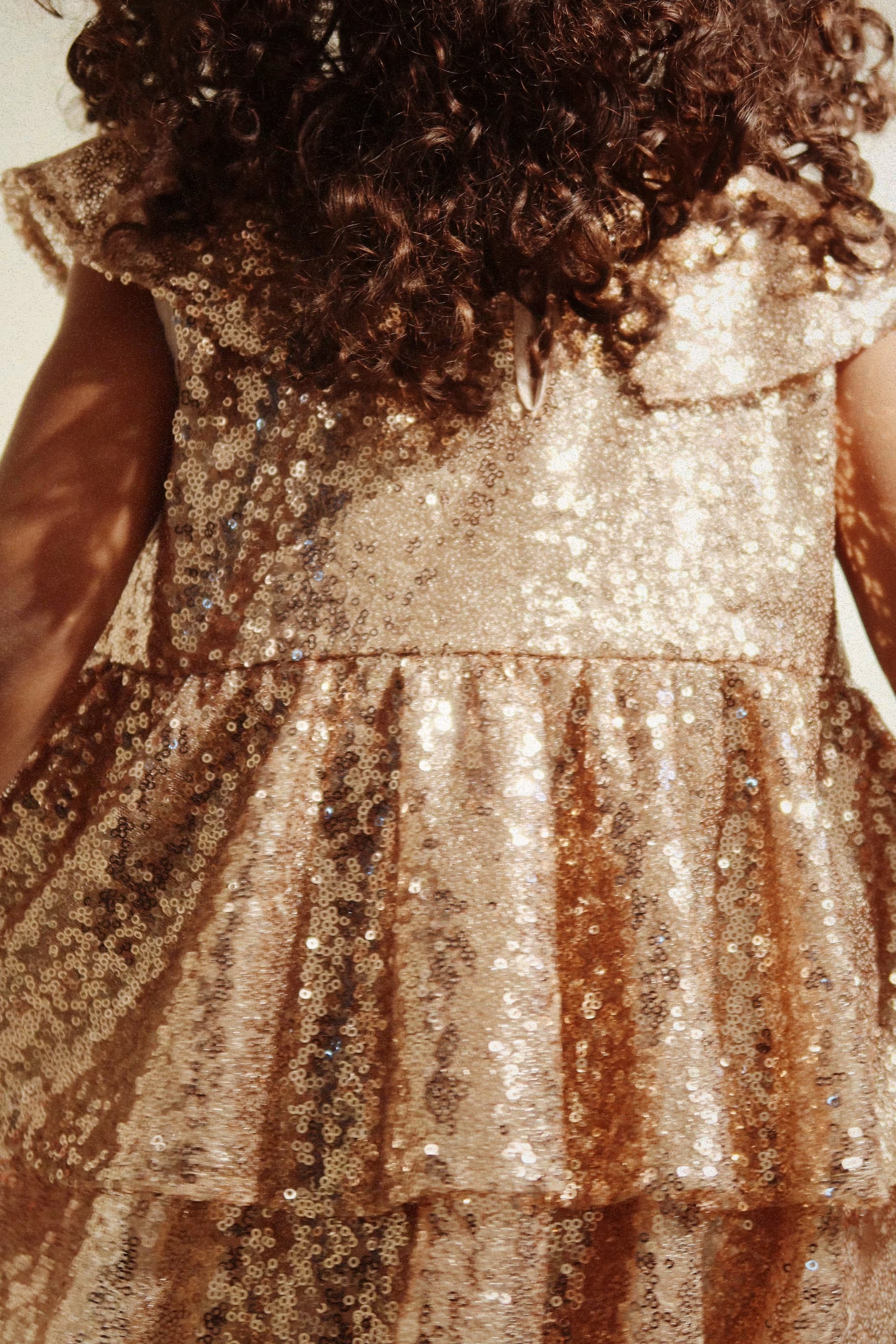 Starla Sequin Dress (Gold Blush)