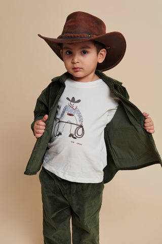 LS T-Shirt (Cowboy Print) Boys - T-Shirt Copenhagen Colors - Kuwait - Saudi Arabia