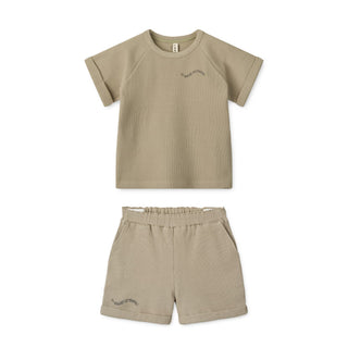 Nilo Cay Waffle Set (Mist) Beige Unisex - Sets Liewood - Kuwait - Saudi Arabia