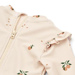 Sille Printed Baby Swim Jumpsuit (Peach/Sea Shell) Girls - Swim Sets Liewood - Kuwait - Saudi Arabia