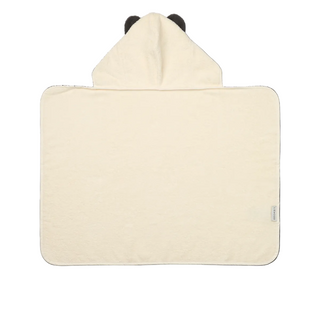 Vilas Panda Baby Hooded Towel (Creme de la Creme) Bath Towels Liewood - Kuwait - Saudi Arabia