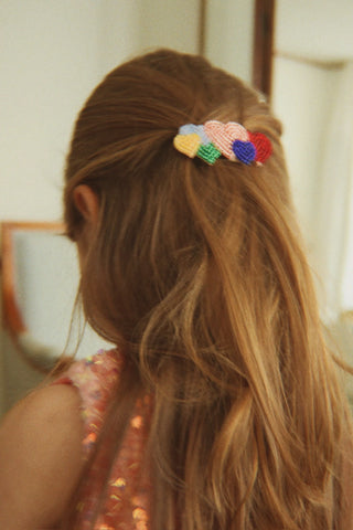 Coeur Beaded Hair Clip (Coeur Coloré)