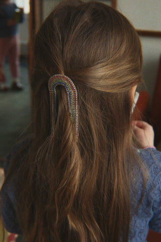 Sparkly Rainbow Hair Clip (Rainbow)