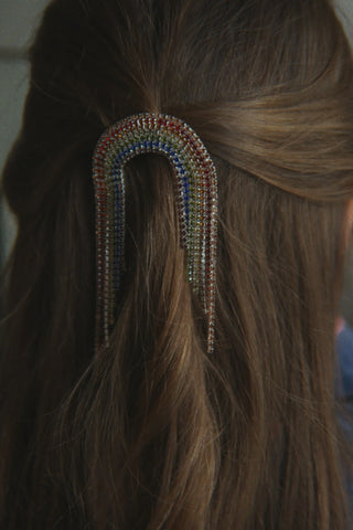 Sparkly Rainbow Hair Clip (Rainbow)