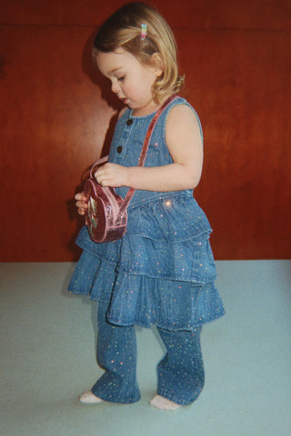 Elba Sparkle Dress (Denim Sparkle) Dresses Konges Sløjd - Kuwait - Saudi Arabia