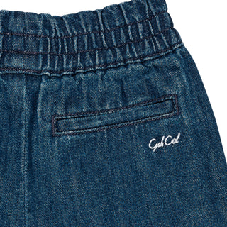 Organic Chinos w. Bow (Indigo Blue) Girls - Bottoms Copenhagen Colors - Kuwait - Saudi Arabia