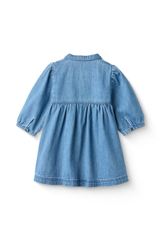 Organic Denim Dress w. Puff Sleeves Dresses Copenhagen Colors - Kuwait - Saudi Arabia