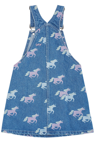 Organic Denim Spencer Dress w. Unicorn Print Dresses Copenhagen Colors - Kuwait - Saudi Arabia