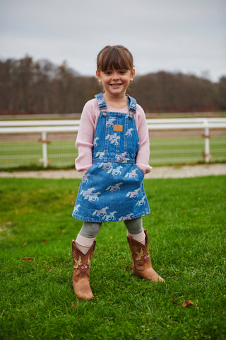 Organic Denim Spencer Dress w. Unicorn Print Dresses Copenhagen Colors - Kuwait - Saudi Arabia