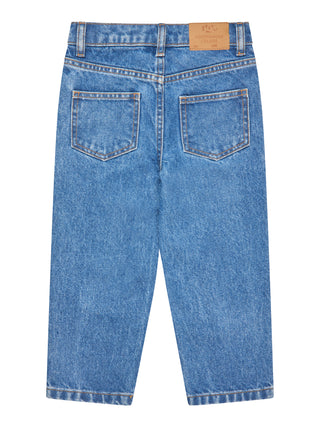 Organic Junior Jeans Regular Fit (Indigo Blue Washed) Boys - Pants Copenhagen Colors - Kuwait - Saudi Arabia