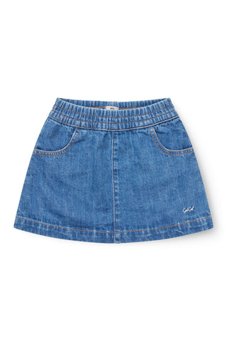 Organic Pocket Skirt (Indigo Blue Washed) Denim Skirts Copenhagen Colors - Kuwait - Saudi Arabia