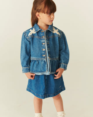 Organic Pocket Skirt (Indigo Blue Washed) Skirts Copenhagen Colors - Kuwait - Saudi Arabia