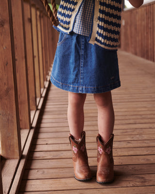 Organic Pocket Skirt (Indigo Blue Washed) Skirts Copenhagen Colors - Kuwait - Saudi Arabia