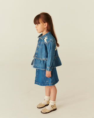Organic Pocket Skirt (Indigo Blue Washed) Skirts Copenhagen Colors - Kuwait - Saudi Arabia