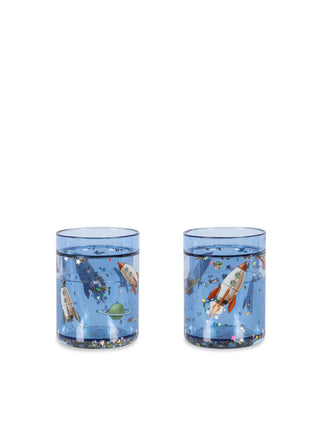 2 pack Glitter Cups (Outer Space) OS Blue Cups Konges Sløjd - Kuwait - Saudi Arabia