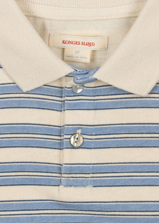 Spotty Short Sleeve Polo (Stripe Ciel) Boys - Polo Konges Sløjd - Kuwait - Saudi Arabia