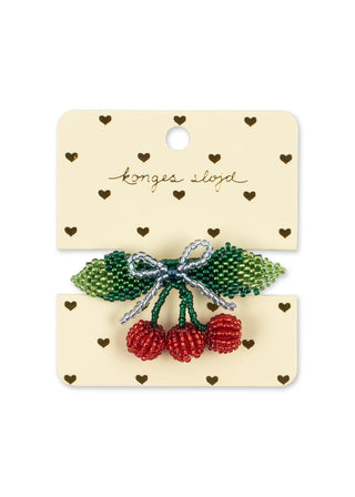 Beaded Cherry Bow Big Hair (Cherry)