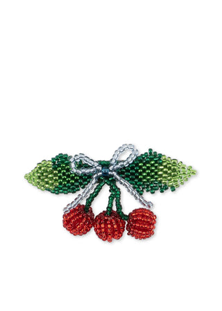 Beaded Cherry Bow Big Hair (Cherry)