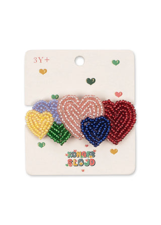 Coeur Beaded Hair Clip (Coeur Coloré)