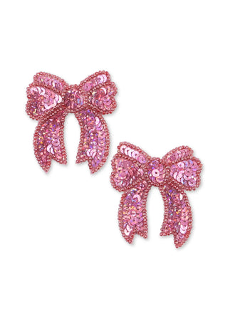 2 Pack Sequin Bow Hair Clip (Rapture Rose) Girls - Hairclips Konges Sløjd - Kuwait - Saudi Arabia