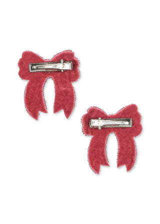 2 Pack Sequin Bow Hair Clip (Rapture Rose) Girls - Hairclips Konges Sløjd - Kuwait - Saudi Arabia