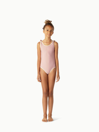 Elizabeth Swimsuit (French Rose) Girls - Swimsuits Petites Pommes - Kuwait - Saudi Arabia