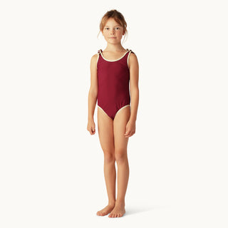 Elizabeth Swimsuit (Ruby Red) Girls - Swimsuits Petit Pommes - Kuwait - Saudi Arabia