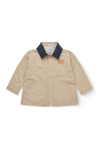 Twill Jacket W. Corduroy Collar (Beige) Beige Boys - Jacket Copenhagen Colors - Kuwait - Saudi Arabia