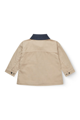 Twill Summer Jacket W. Corduroy Collar (Beige) Boys - Jacket Copenhagen Colors - Kuwait - Saudi Arabia