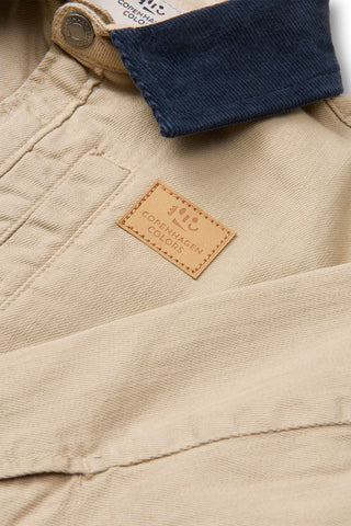 Twill Summer Jacket W. Corduroy Collar (Beige) Boys - Jacket Copenhagen Colors - Kuwait - Saudi Arabia