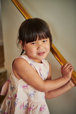 Unicorn Dress w. Ruffle & Bow Dresses Copenhagen Colors - Kuwait - Saudi Arabia