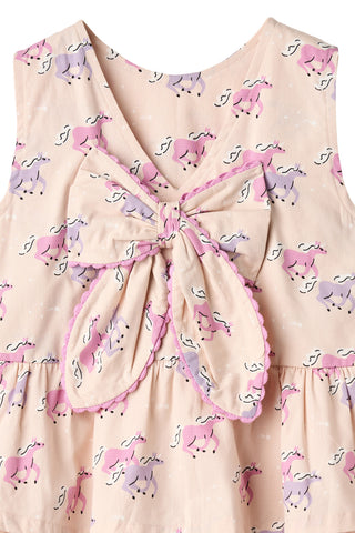 Unicorn Dress w. Ruffle & Bow Dresses Copenhagen Colors - Kuwait - Saudi Arabia