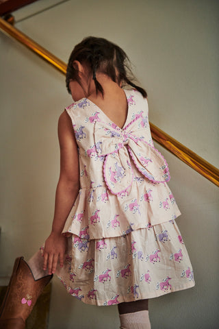 Unicorn Dress w. Ruffle & Bow Dresses Copenhagen Colors - Kuwait - Saudi Arabia