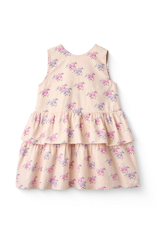 Unicorn Dress w. Ruffle & Bow Pink Dresses Copenhagen Colors - Kuwait - Saudi Arabia