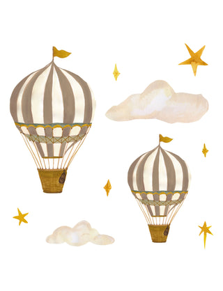 Wallsticker Dreamy Balloons (Brown) Wallstickers That's Mine - Kuwait - Saudi Arabia