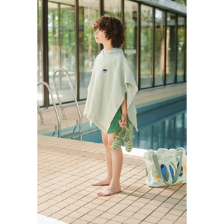Paco Poncho Embroidery (Peppermint/Creme De La Creme) Bath Towels Liewood - Kuwait - Saudi Arabia