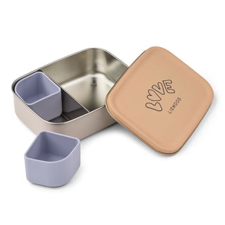 Nina Stainless Steel Lunchbox (Love/Pale Tuscany) Lunch Box Liewood - Kuwait - Saudi Arabia