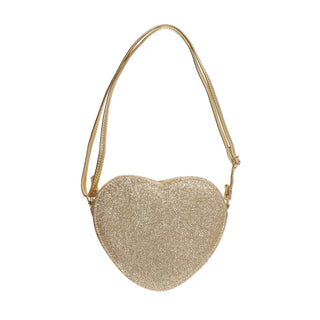 Love Heart Gold Glitter Bag Girls - Handbags Rockahula - Kuwait - Saudi Arabia