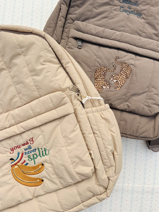 Juno Quilted Backpack (Walnut) Backpacks Konges Sløjd - Kuwait - Saudi Arabia