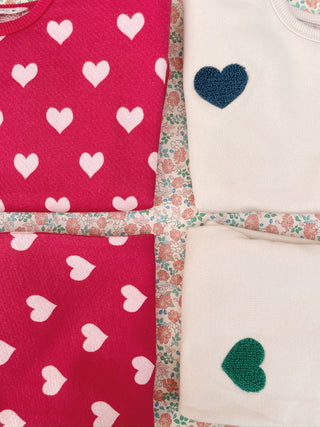 Lou Terry Sweat Shirt and Joggers Set (Multi Heart) Girls - Sets Konges Sløjd - Kuwait - Saudi Arabia