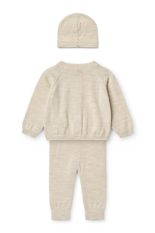 Classic Merino Baby Set (Pale Cream Melange)