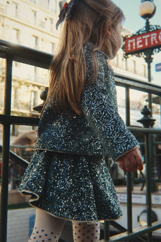 Viola Shiny Velvet Jacket (Green)