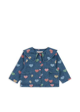 Magot Denim Shirt (Bon Coeur Coloré) Blue Girls - Jacket Konges Sløjd - Kuwait - Saudi Arabia