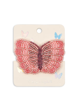 Butterfly Beaded Hair Clip (Butterfly) Pink Girls - Hairclips Konges Sløjd - Kuwait - Saudi Arabia