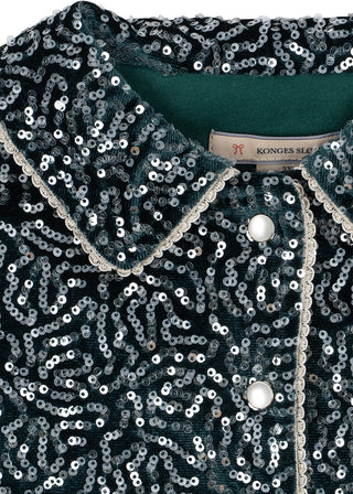 Viola Shiny Velvet Jacket (Green)