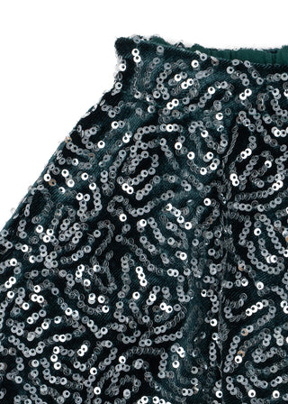 Viola Shiny Velvet Skirt (Green)