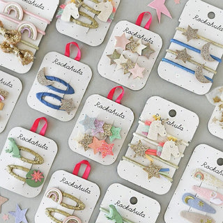 Rainbow Shimmer Star Clips Girls - Hairclips Rockahula - Kuwait - Saudi Arabia